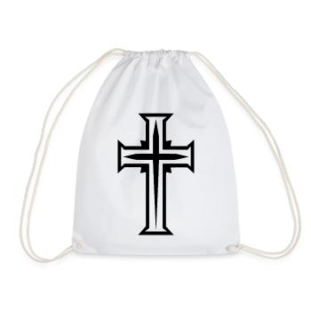 Christian Cross - Drawstring Bag - white - Front