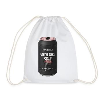 Crachat de fille gothique – Humour amer - Sac de sport léger - blanc - Devant