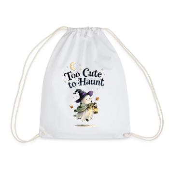 Too Cute to Haunt - niedlicher Halloween Geist - Turnbeutel - Weiß - Vorne