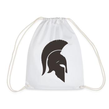 Spartanischer Kriegerhelm Silhouette - Turnbeutel - Weiß - Vorne
