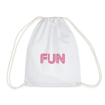 Fun Slogan - Spass - funny - Spaß - Turnbeutel - Weiß - Vorne