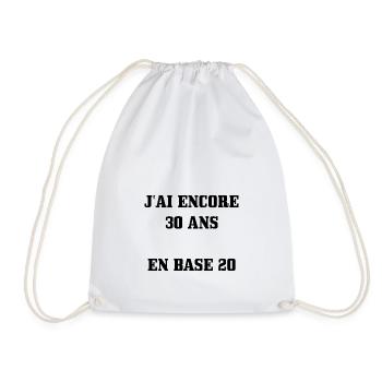 Tee Shirt 60 ans [ 30 ans en base 20 ] - Sac de sport léger - blanc - Devant