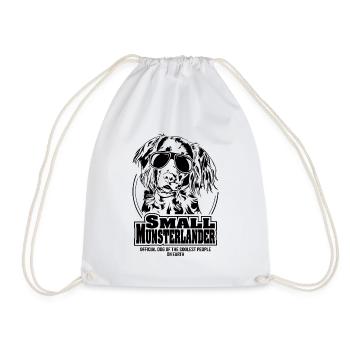 SMALL MUNSTERLANDER coolest people dogs saying - Drawstring Bag - white - Front