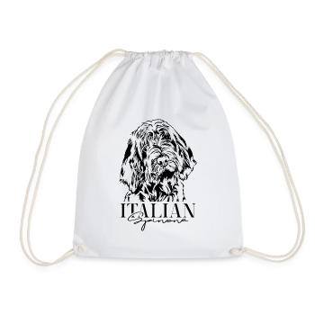 ITALIAN SPINONE Dog Portrait Dog Dogs Wilsigns - Drawstring Bag - white - Front