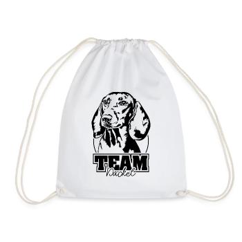 TEAM Dackel Hund Hunde Wilsigns - Turnbeutel - Weiß - Vorne