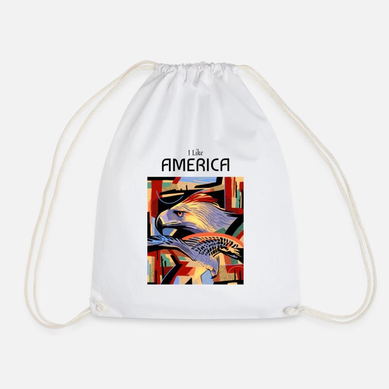 I Like America eagle design - Turnbeutel - Weiß