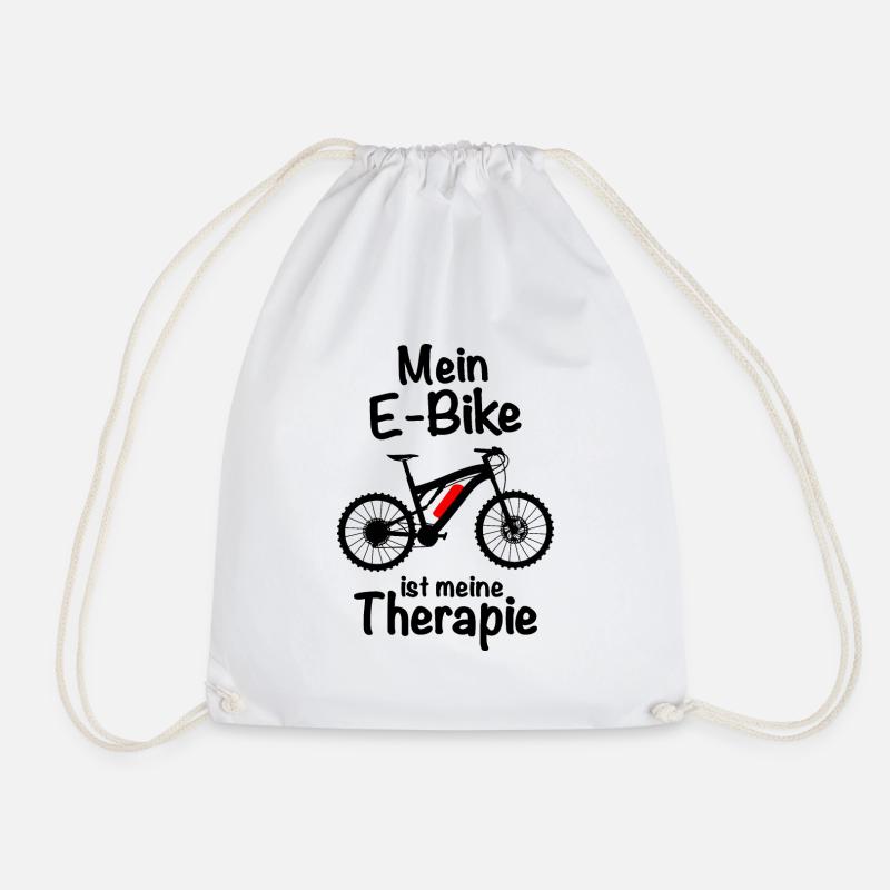 Ebike E-Bike - Gift E-Biker Therapy Pedelec - Drawstring Bag - white