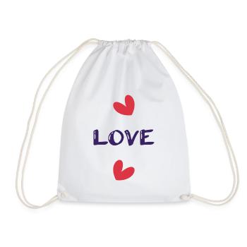 JUST MARRIED. bachelorette party. SAINT VALENTINE. COUPLE - Drawstring Bag - white - Front