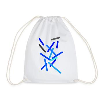 Pattern Minimal - Style Design - Drawstring Bag - white - Front