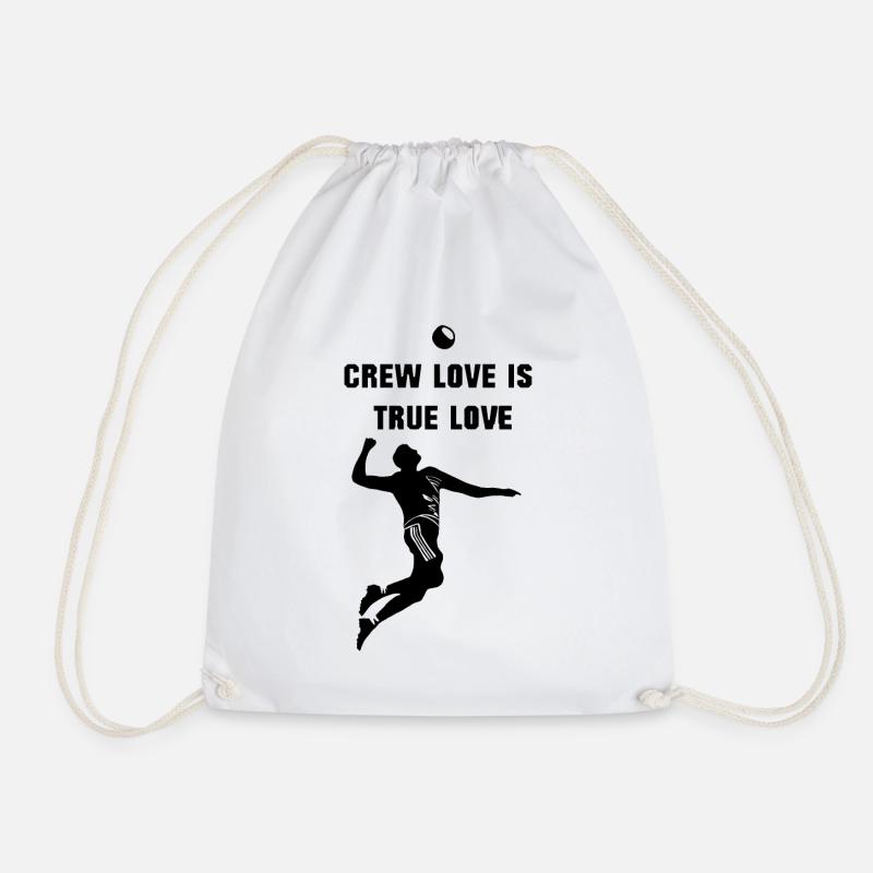 CREW LOVE - Drawstring Bag - white