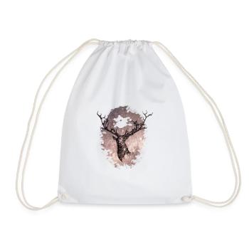 the star of the stag - Drawstring Bag - white - Front