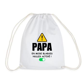 Papa mode blagues nulles cadeau humour - Sac de sport léger - blanc - Devant