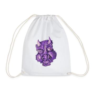 Purple devil - Drawstring Bag - white - Front