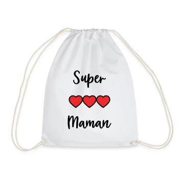 MOM. MOTHER'S DAY. HAPPY MOTHER'S DAY - Drawstring Bag - white - Front