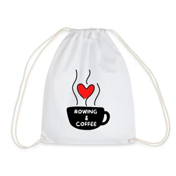 Aviron et café - Sac de sport léger - blanc - Devant