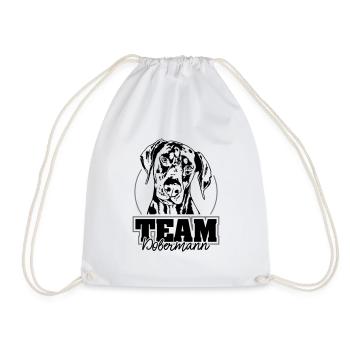 TEAM DOBERMANN Dobie Hundesport Hunde IGP Wilsigns - Turnbeutel - Weiß - Vorne