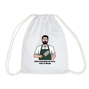 Metzger Shirt, Geschenk Für Metzger, Berufe - Turnbeutel - Weiß - Vorne