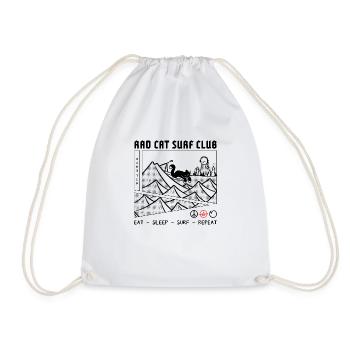 Rad Cat Surf Club - Drawstring Bag - white - Front
