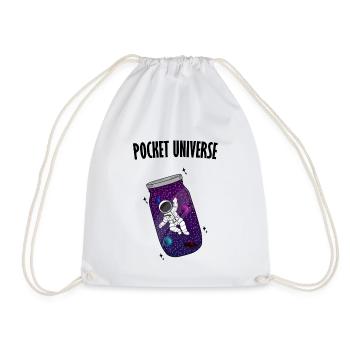 Space Bottle - Turnbeutel - Weiß - Vorne