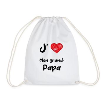J aime mon grand papa - Sac de sport léger - blanc - Devant