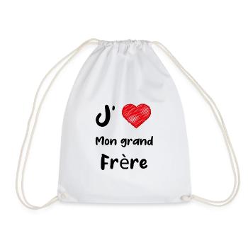 J aime mon grand frère - Sac de sport léger - blanc - Devant
