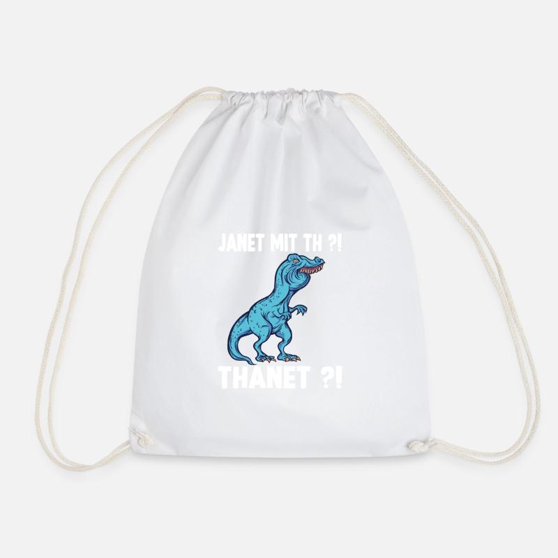 Janet oder Janeth T-Rex Überbiss Dinosaurier Meme - Turnbeutel - Weiß