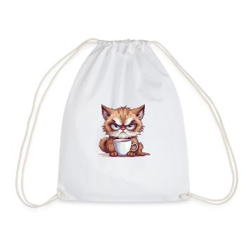 Cadeaux amusants pour les propriétaires de chats Morning Grouches - Sac de sport léger - blanc - Devant