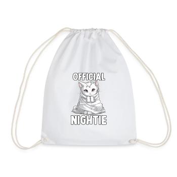 T-shirt chats mignons pour les lève-tard - Sac de sport léger - blanc - Devant