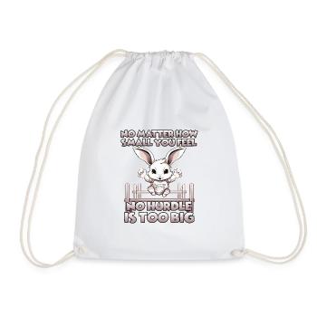 Kaninhop adventure: agility for your rabbit - Drawstring Bag - white - Front
