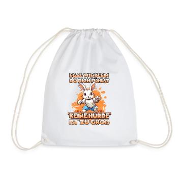 DreamyHopper Kaninhop Geschenk für Kaninchenhalter - Turnbeutel - Weiß - Vorne