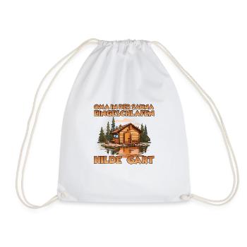 Geschenk für Sauna Liebhaber und Wellness Fans - Turnbeutel - Weiß - Vorne