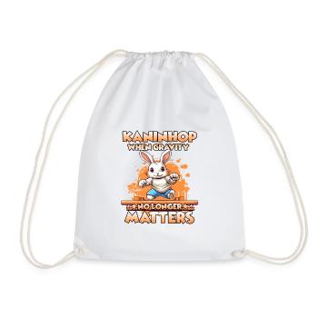 Kaninhop Trainer Training & Spaß vereint Kaninhop - Turnbeutel - Weiß - Vorne