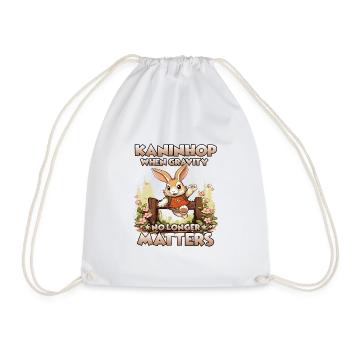 JumpingJoy Train with joy Kaninhop - Drawstring Bag - white - Front