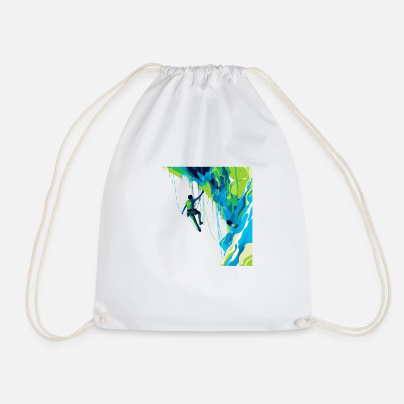 Toprope Climbing Nature Experience & Adrenaline - Drawstring Bag - white