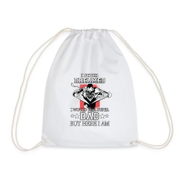 Funny father day outfit for dads and bonus dads - Drawstring Bag - white - Front