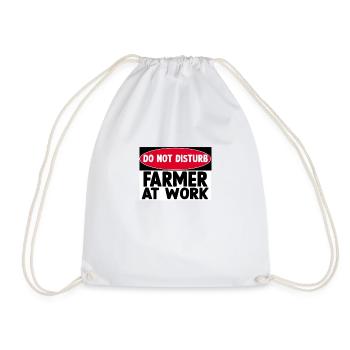 Farmer At Work Funny Farmer Farmer - Drawstring Bag - white - Front