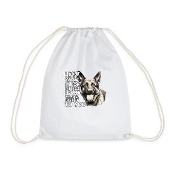 Berger allemand T Propriétaire de chien Tenue de - Sac de sport léger - blanc - Devant
