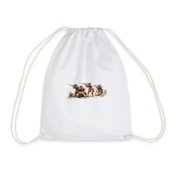 Line infantry Napoleonic soldiers Grenadier - Drawstring Bag - white - Front