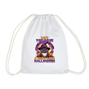 Costume de chat d'Halloween pour cadeau - Sac de sport léger - blanc - Devant