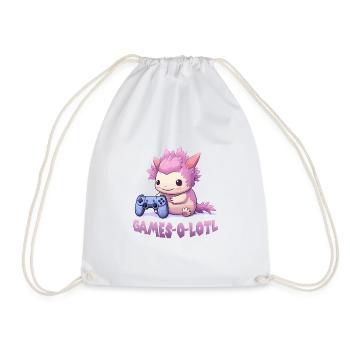 Kawaii Axolotl Gamer T | Anime Gamer T | Axolotl - Sac de sport léger - blanc - Devant