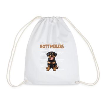 Drôle de Rottweiler T pour les promenades de chiens des propriétaires de chiens - Sac de sport léger - blanc - Devant