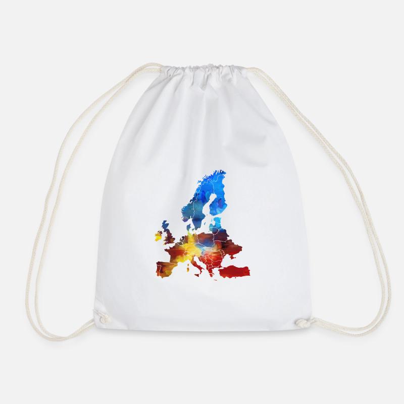 Europe - Drawstring Bag - white