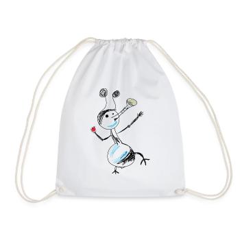 Kugelstossen Maskottchen Figur - Turnbeutel - Weiß - Vorne