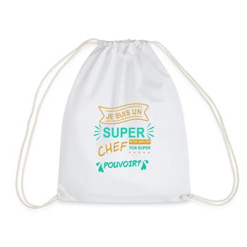 je suis un super chef - Sac de sport léger - blanc - Devant