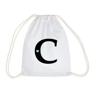 point (c) initial point - Drawstring Bag - white - Front