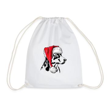 Santa Appenzeller Sennenhund Weihnachten Hunde - Turnbeutel - Weiß - Vorne