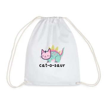 Cat-O-Saur - Turnbeutel - Weiß - Vorne