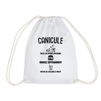 Canicule tshirt drôle humour rigolo été summer - Sac de sport léger - blanc - Devant
