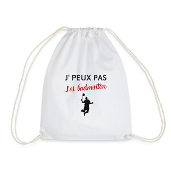 Je peux pas j'ai badminton - Sac de sport léger - blanc - Devant