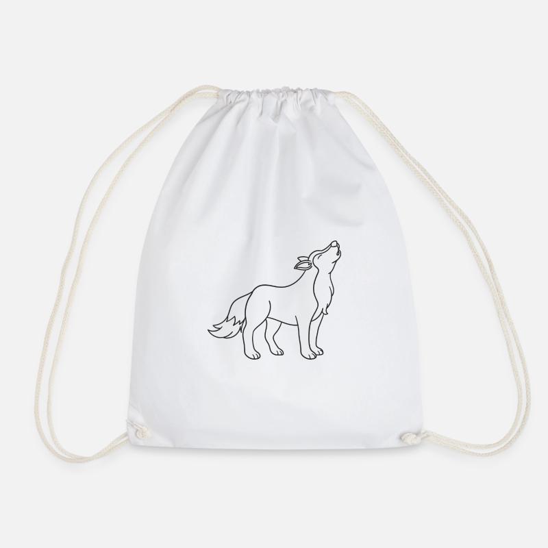 Wolf, Wölfe, Geschenk, Geschenkidee - Turnbeutel - Weiß